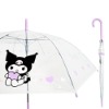 산리오 쿠로미 POE 60 하트보더 투명 비닐 우산