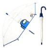 어몽어스 POE 임포스터 우산-블루 유아 아동 반자동 비닐 투명우산