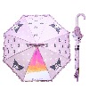 산리오 쿠로미 47 리본 하트패턴 우산 (퍼플) 유아 아동 장우산 (224942)