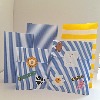 줄무늬 블루 옐로우 스트라이프 종이봉투 (10매) 유치원 어린이집 답례품 구디백 단체 선물 포장 꾸미기