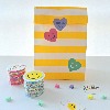 줄무늬 옐로우 스트라이프 종이봉투 (10매) 유치원 어린이집 답례품 구디백 단체 선물 포장 꾸미기